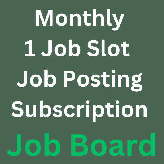 The Field Engineer Job Board Monthly one Job Slot Posting Subscription product label
