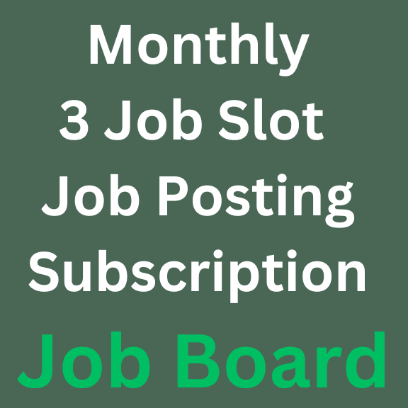 The Field Engineer Job Board Monthly three Job Slot Posting Subscription product label